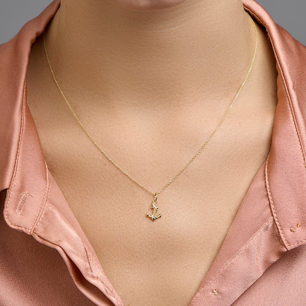 Hanger anker 14k geelgoud