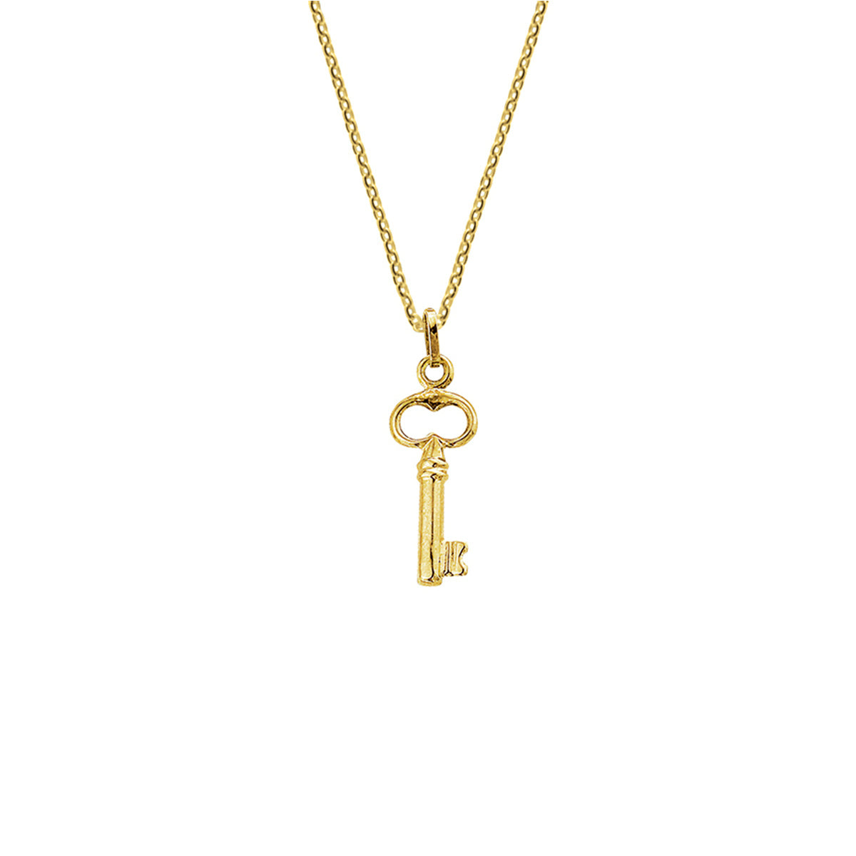 Collier sleutel 1,0 mm 41 + 4 cm 14k geelgoud