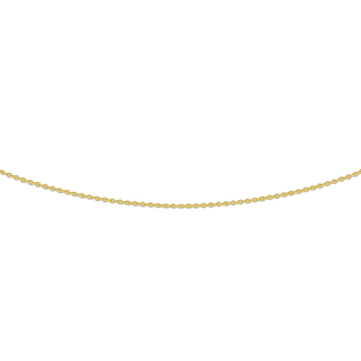 Collier anker plat 0,8 mm 14k geelgoud