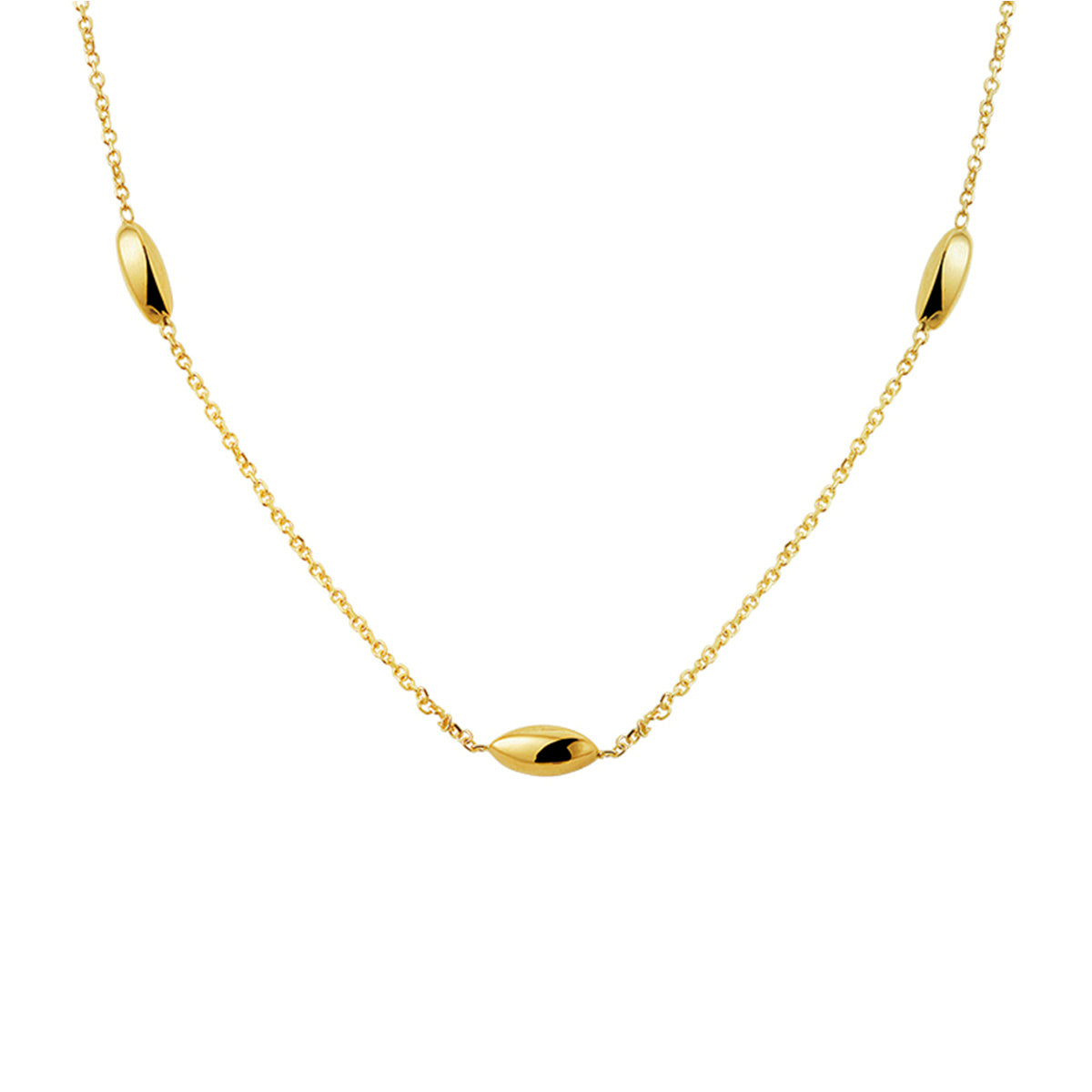 Collier 1,2 mm 43-45 cm 14k geelgoud