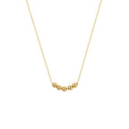 Collier 5 x schuifbol 40 - 42 - 44 cm 14k geelgoud