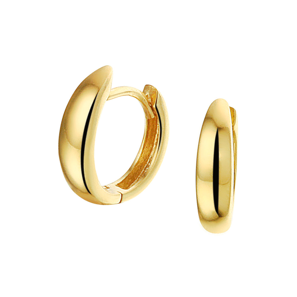 Klapoorringen 14k geelgoud