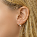 Oorknoppen parel 14k geelgoud