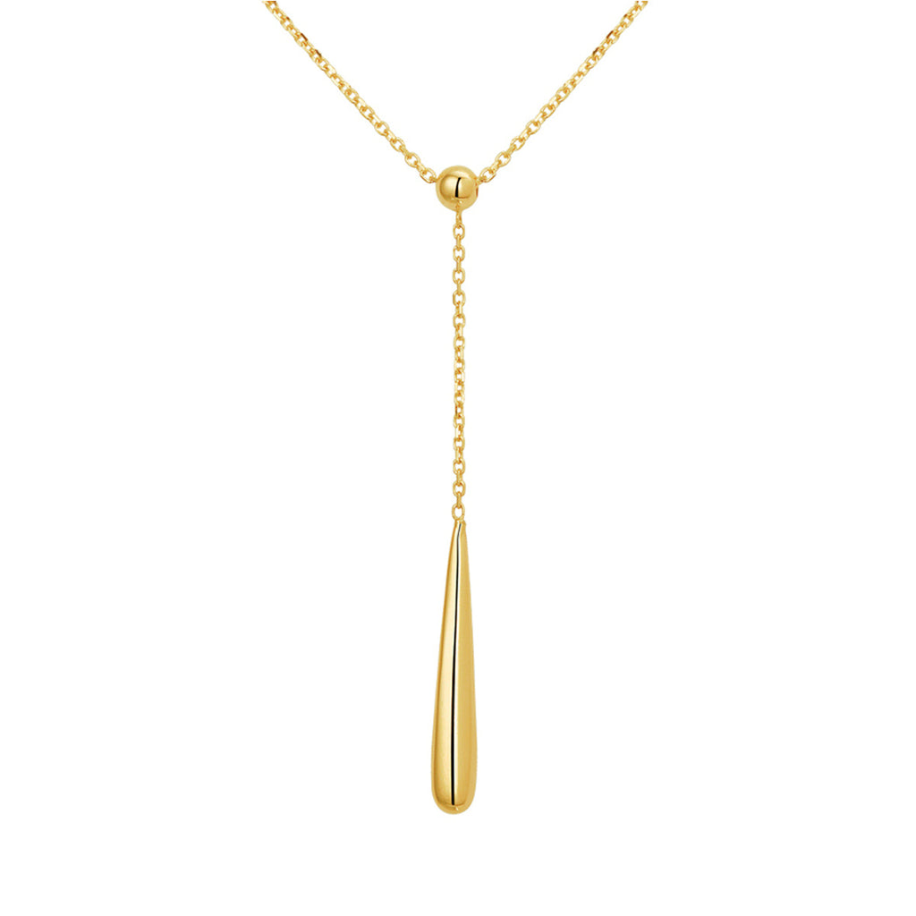 Collier druppel 43 - 45 - 47 cm 14k geelgoud