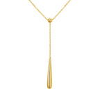 Collier druppel 43 - 45 - 47 cm 14k geelgoud