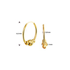 Oorringen bolletjes 14k geelgoud