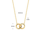 Collier rondjes 40 - 42 - 44 cm 14k geelgoud