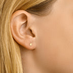 Oorknoppen vierkant 14k geelgoud