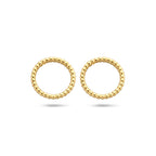 Oorknoppen rondje 14k geelgoud