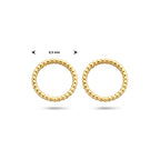 Oorknoppen rondje 14k geelgoud