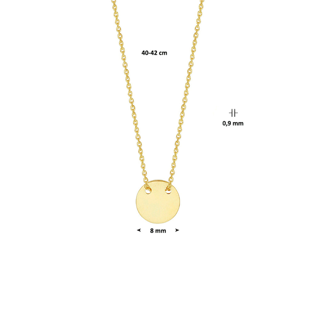 Collier rondje 1,0 mm 40 - 42 cm 14k geelgoud
