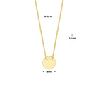 Collier rondje 1,0 mm 40 - 42 cm 14k geelgoud
