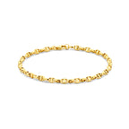 Armband jasseron ovaal met balkje 3,5 mm 14k geelgoud