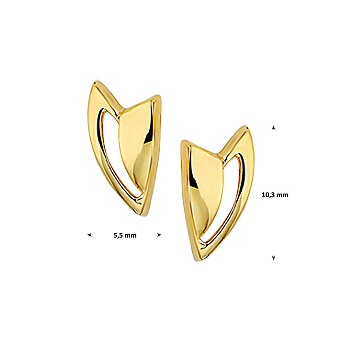 Oorknoppen 14k geelgoud