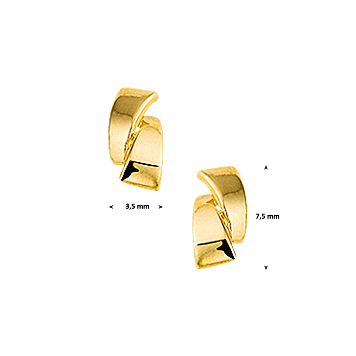 Oorknoppen 14k geelgoud