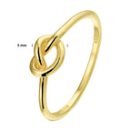 Ring knoop 14k geelgoud