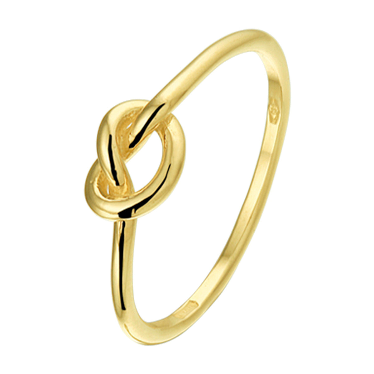 Ring knoop 14k geelgoud
