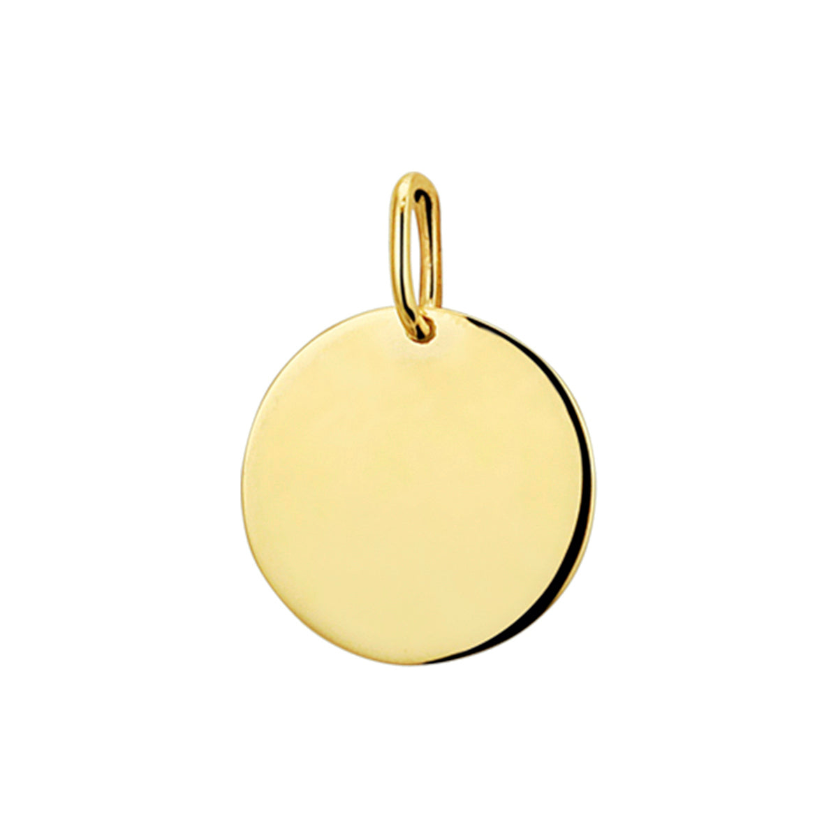 Graveerhanger rondje 14k geelgoud