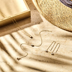 Doortrekoorbellen zirkonia 14k geelgoud