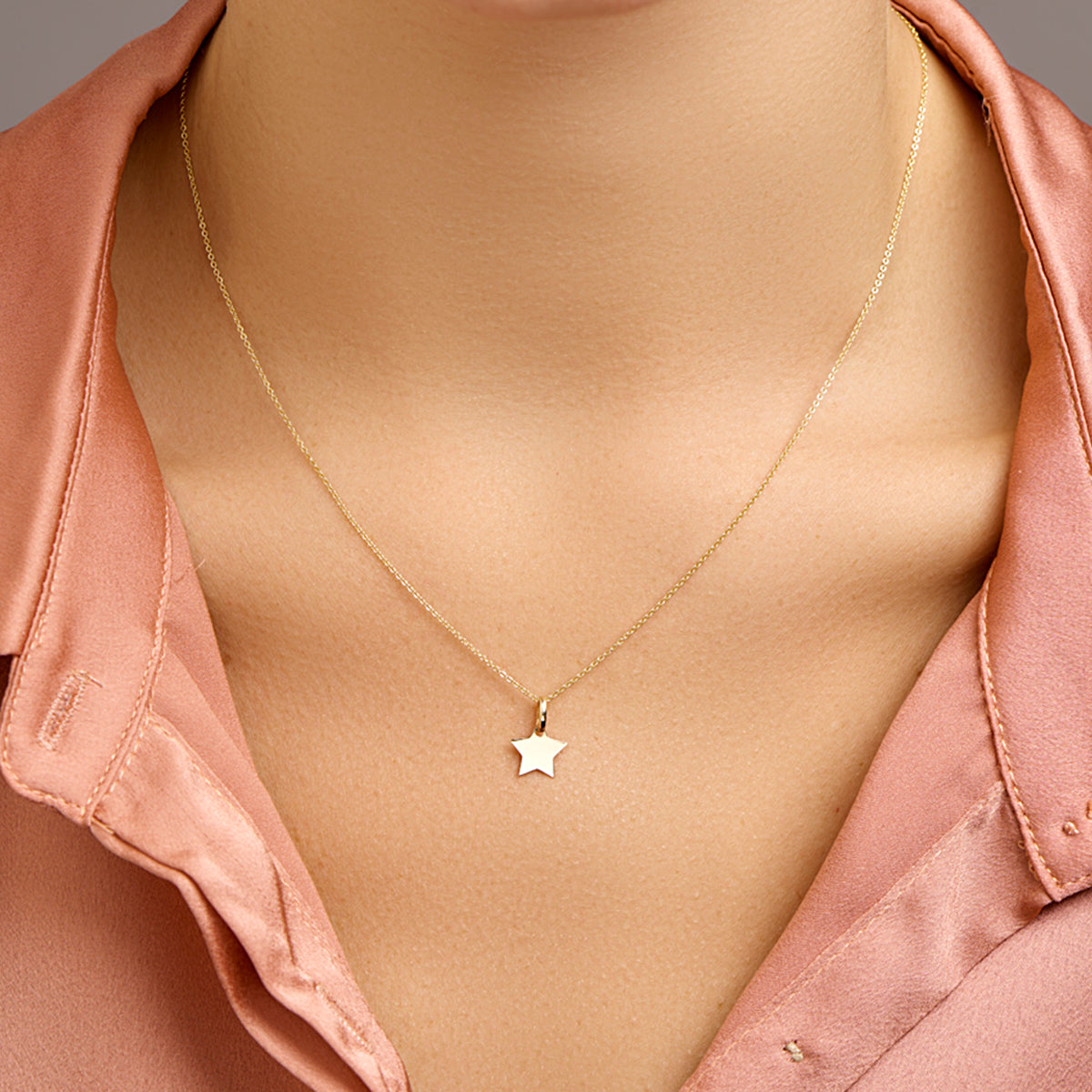 Hanger ster 14k geelgoud