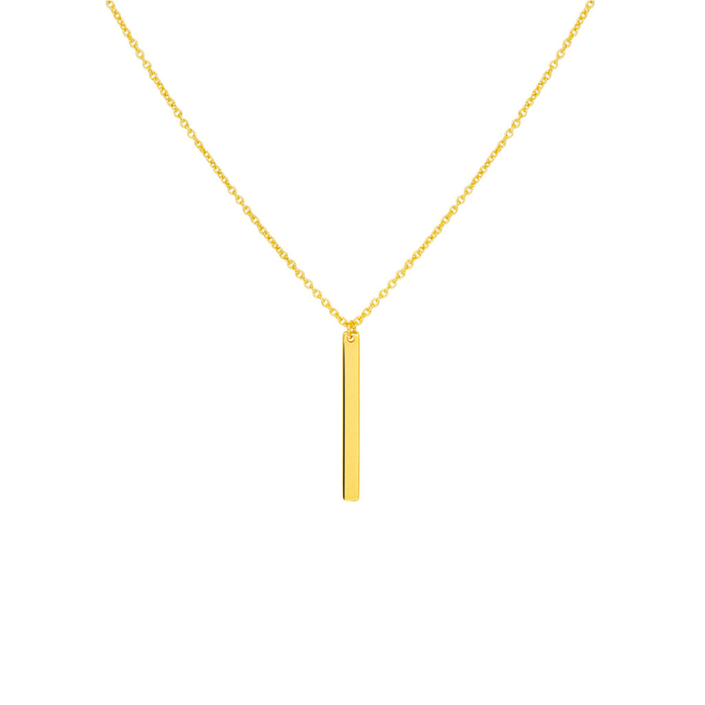 Collier balkje 41 - 43 - 45 cm 14k geelgoud