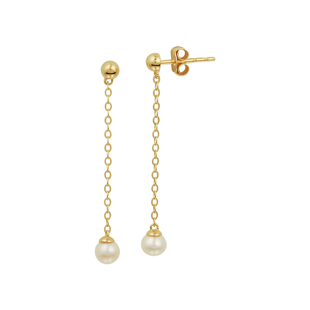 Oorhangers parel 14k geelgoud