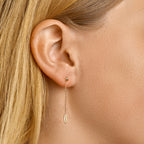Oorhangers veer 14k geelgoud