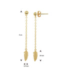 Oorhangers veer 14k geelgoud