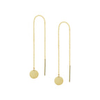 Doortrekoorbellen rondjes 14k geelgoud