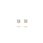 Oorknoppen zirkonia 14k geelgoud