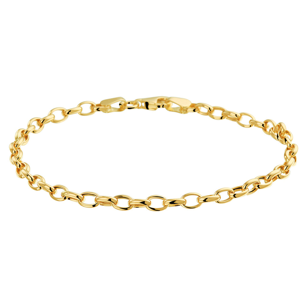 Armband anker 3,5 mm 18,5 cm 14k geelgoud