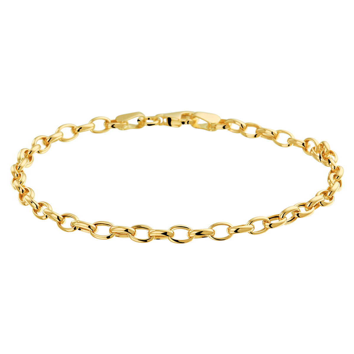 Armband anker 3,5 mm 18,5 cm 14k geelgoud