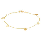 Armband rondjes 16,5 - 17,5 - 18,5 cm 14k geelgoud