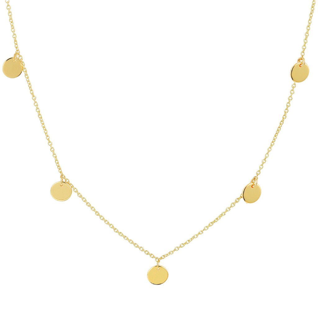 Collier rondjes 41 - 43 - 45 cm 14k geelgoud