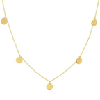 Collier rondjes 41 - 43 - 45 cm 14k geelgoud
