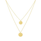 Graveercollier rondjes 41 - 43 - 45 cm 14k geelgoud