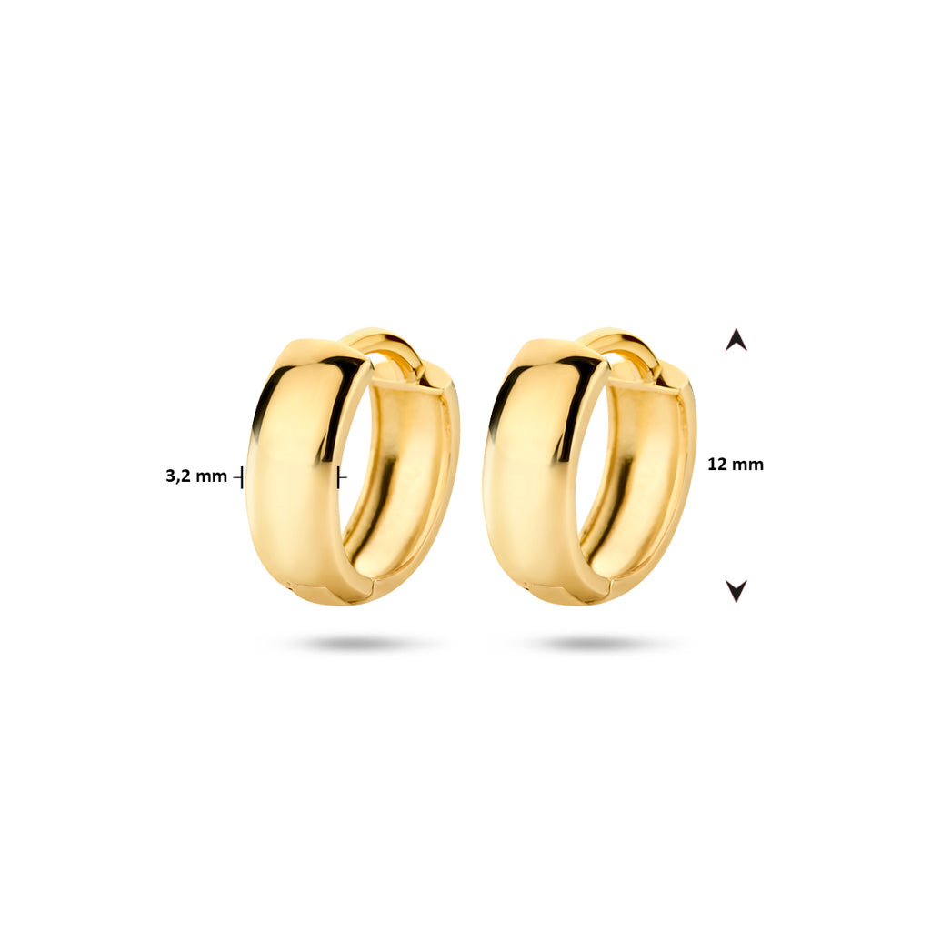 Klapoorringen 14k geelgoud