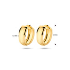 Klapoorringen 14k geelgoud