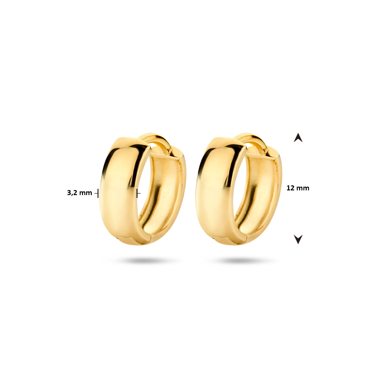 Klapoorringen 14k geelgoud