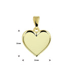 Graveerhartje 14k geelgoud