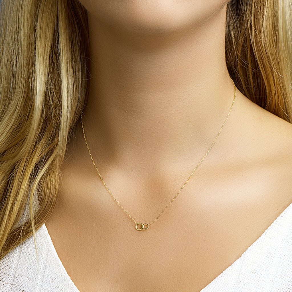 Collier rondjes 42 - 43 - 45 cm 14k geelgoud