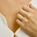 Ring zirkonia 14k geelgoud