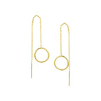 Doortrekoorbellen ring 14k geelgoud