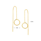 Doortrekoorbellen ring 14k geelgoud