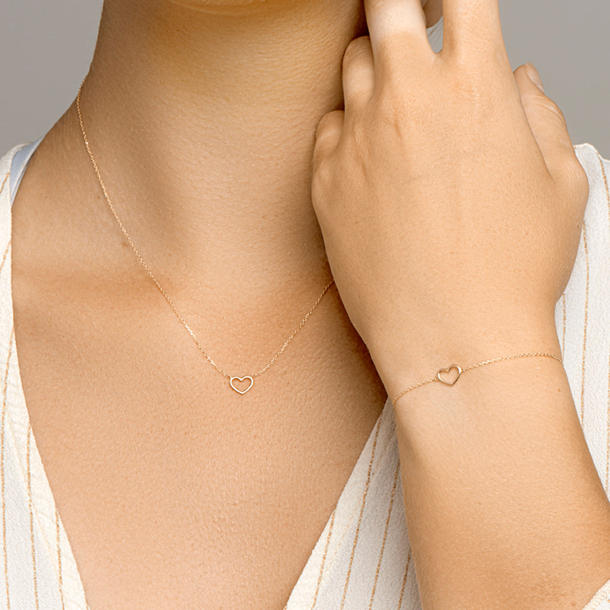 Armband hart 16 - 17 - 18 cm 14k geelgoud