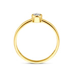 Ring zirkonia 14k geelgoud
