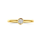 Ring zirkonia 14k geelgoud