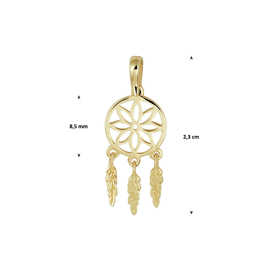 Hanger dromenvanger 14k geelgoud