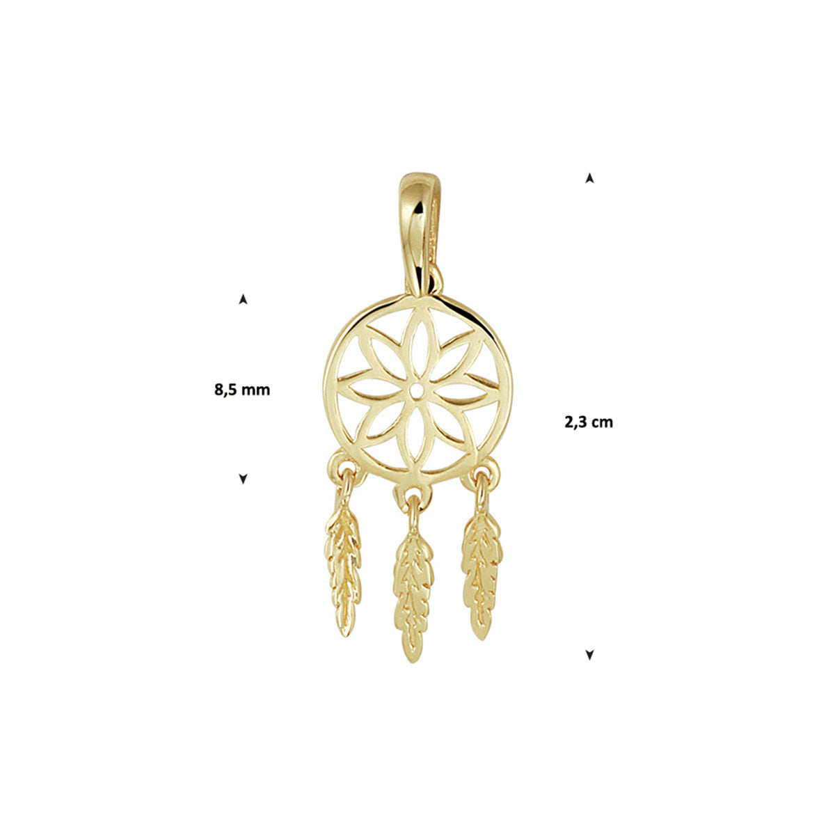 Hanger dromenvanger 14k geelgoud