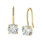 Oorhangers zirkonia franse haak 14k geelgoud